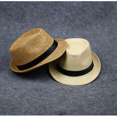 European and American hot unisex men's jazz straw hat spring summer sunshade hat