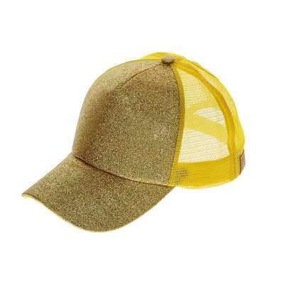 Hot style net cap lady  pony tail tongue  sequined sun baseball cap